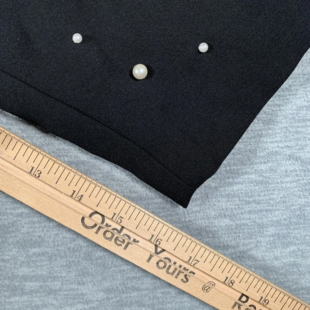 ORTTU Blazer Mens One Size Black Pearl Studded‎ Embellished Single Button Beaded